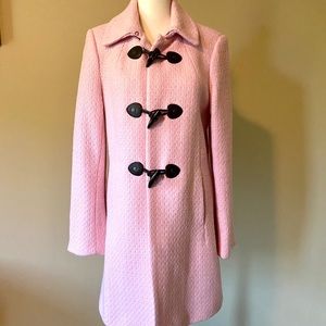 Lands End pink wool coat